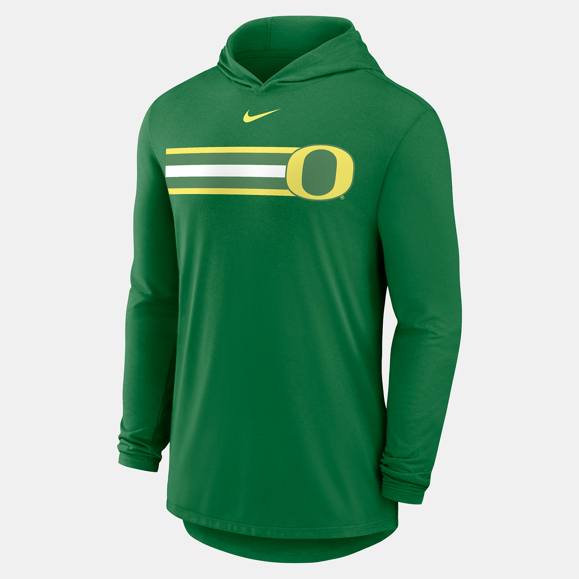 Men's Nike Green Oregon Ducks Primetime Pattern Tri-Blend Dri-FIT Long Sleeve Hooded T-Shirt