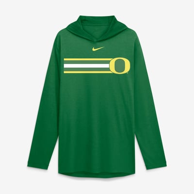 Oregon Ducks Nike Primetime Pattern Tri-Blend Dri-FIT Long Sleeve Hooded T-Shirt - Green