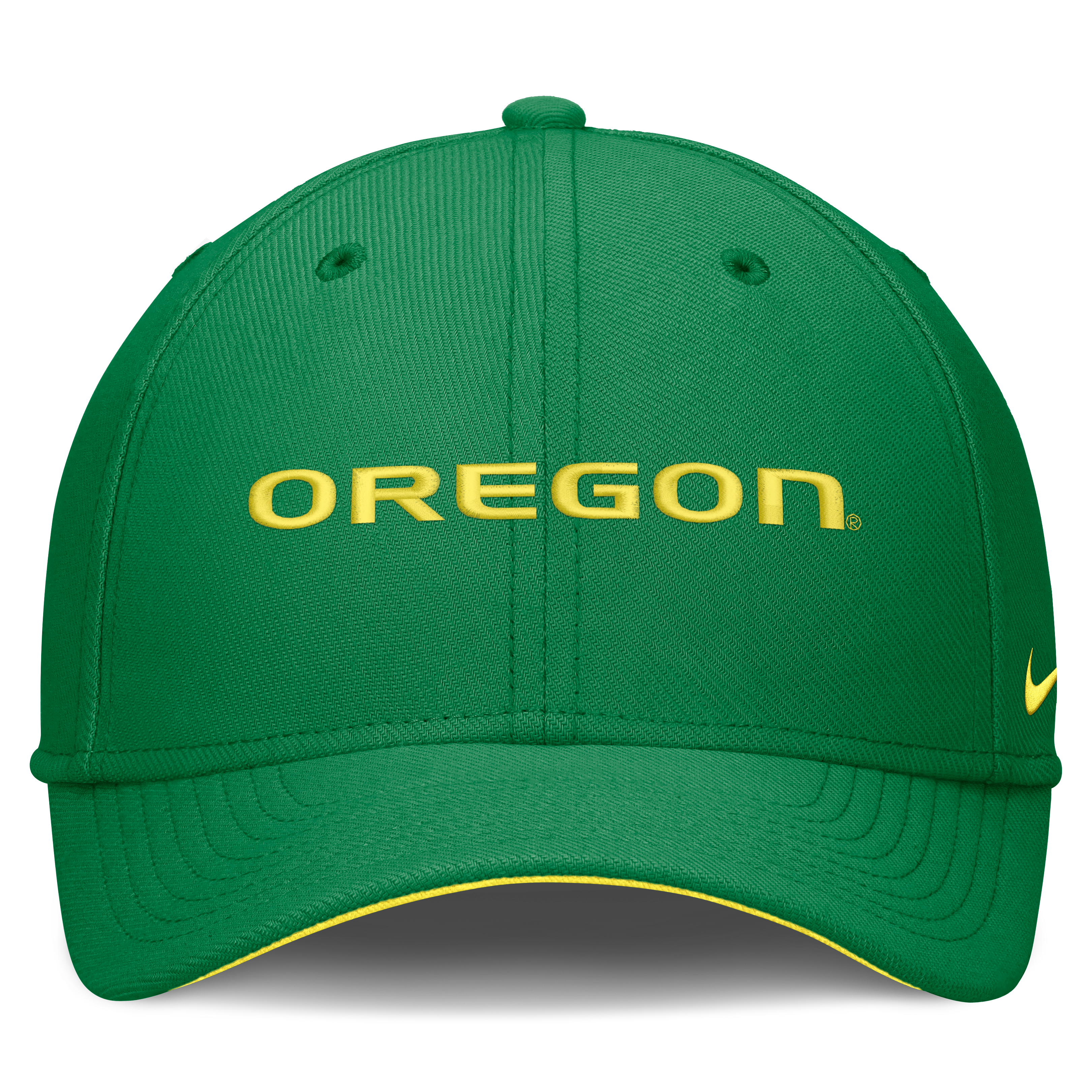 Casquette Nike verte Oregon Ducks Primetime Team Rise Dri-FIT Flex pour homme