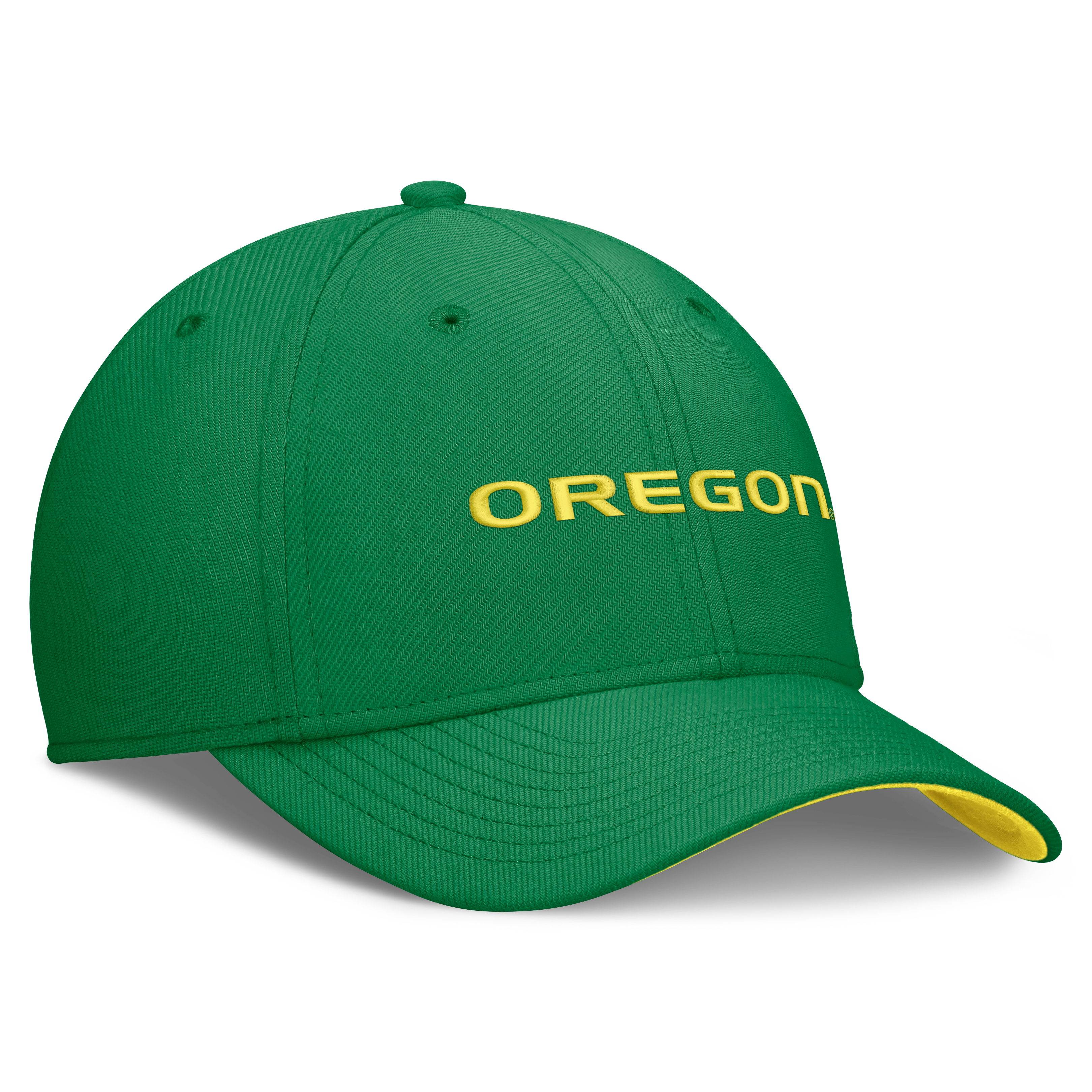 Casquette Nike verte Oregon Ducks Primetime Team Rise Dri-FIT Flex pour homme