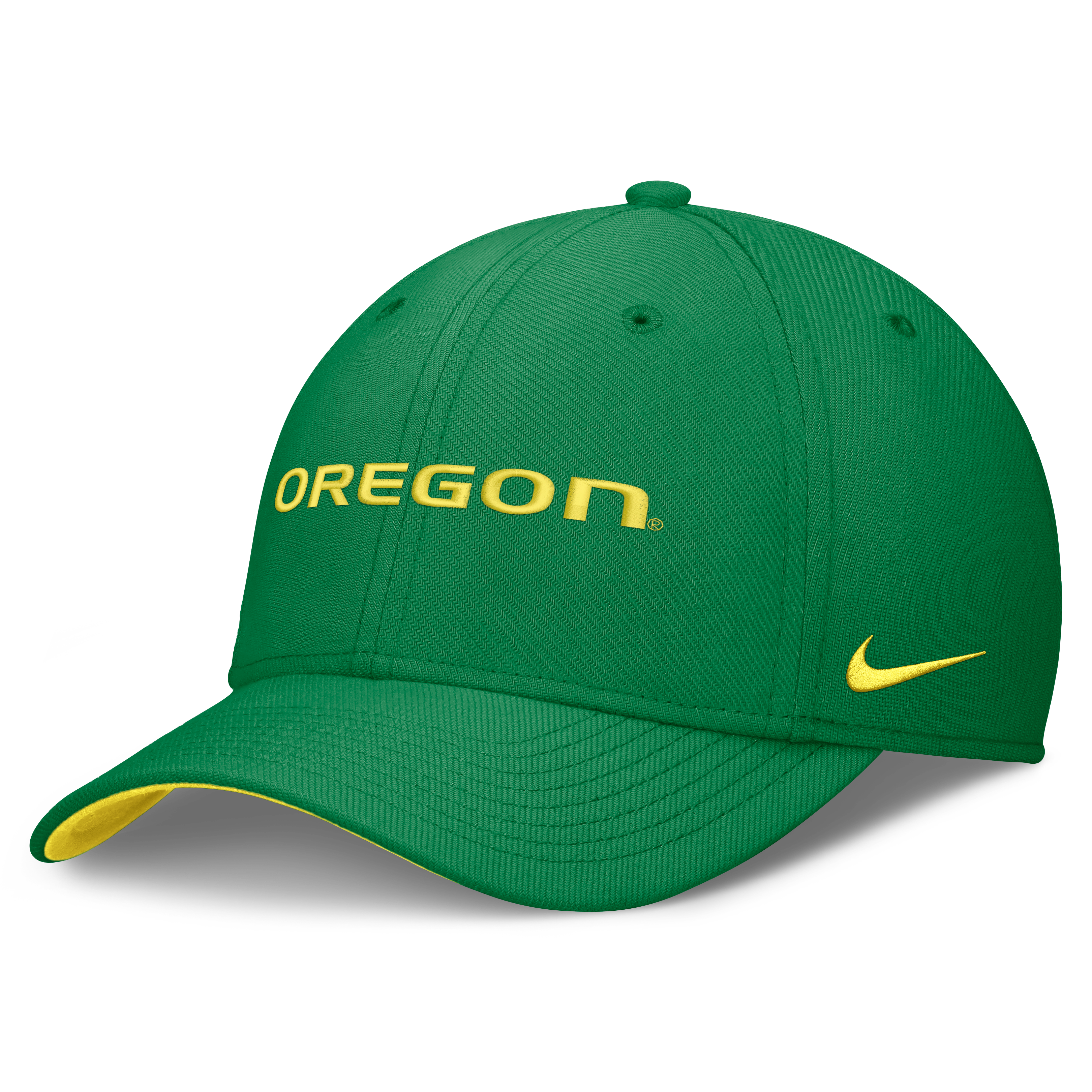 Casquette Nike verte Oregon Ducks Primetime Team Rise Dri-FIT Flex pour homme