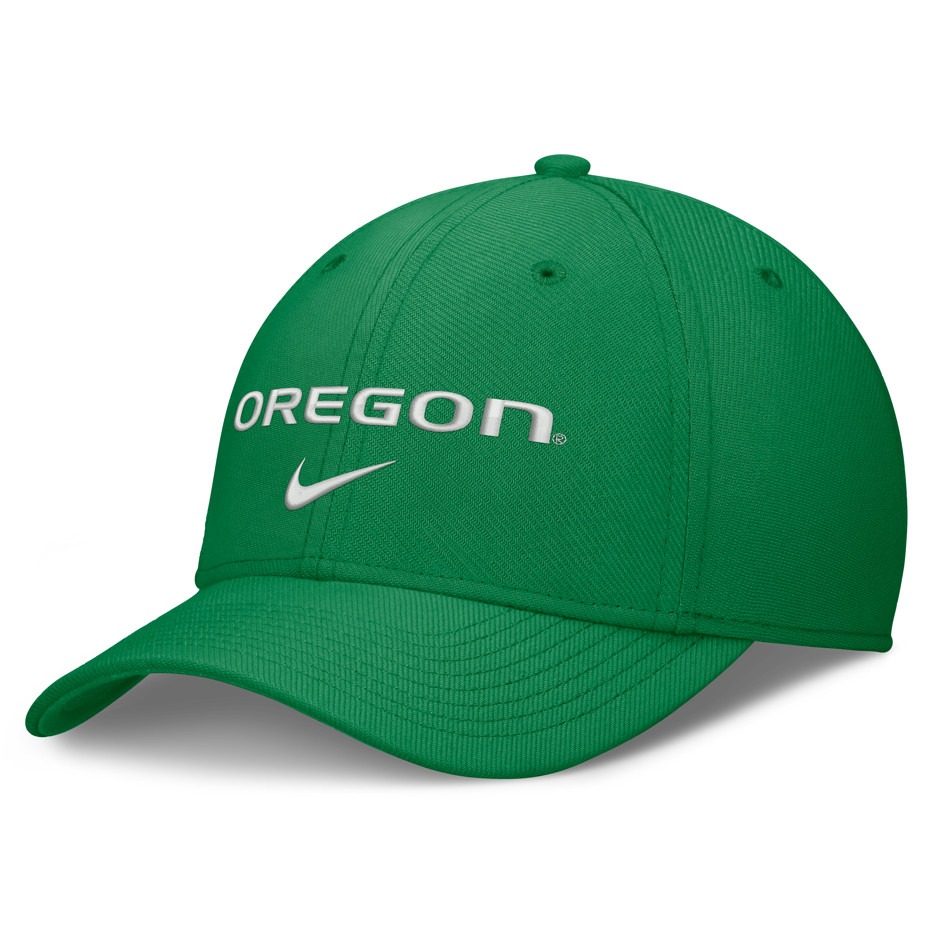 Casquette Nike verte Oregon Ducks Rise On-Field SwooshFlex Dri-FIT Flex pour homme