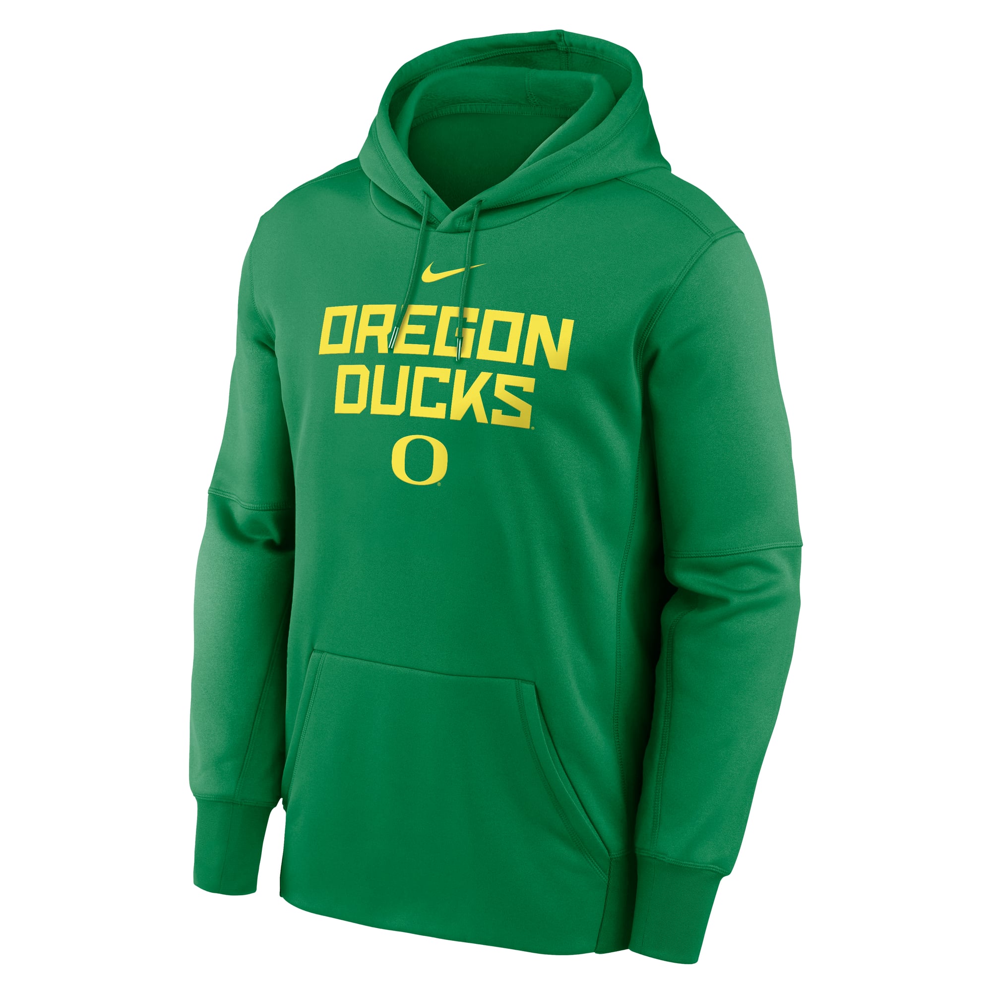 Men's Nike Green Oregon Ducks Team Stacked Performance Pullover Hoodie