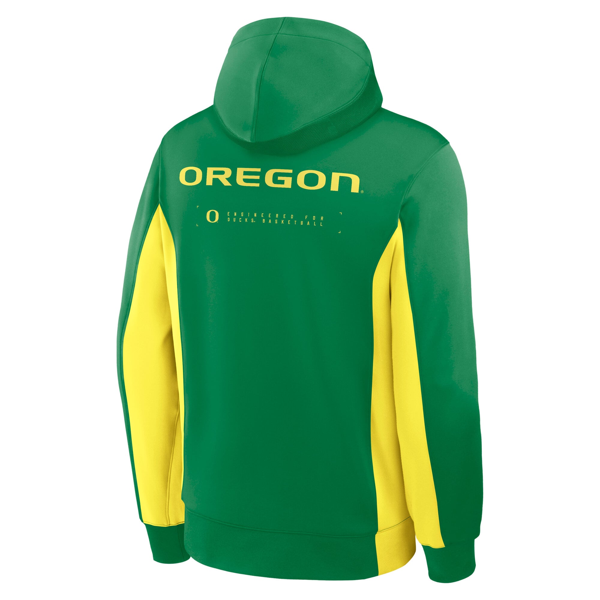 Veste à capuche zippée Nike verte et jaune Oregon Ducks Courtside Game Dri-FIT pour homme