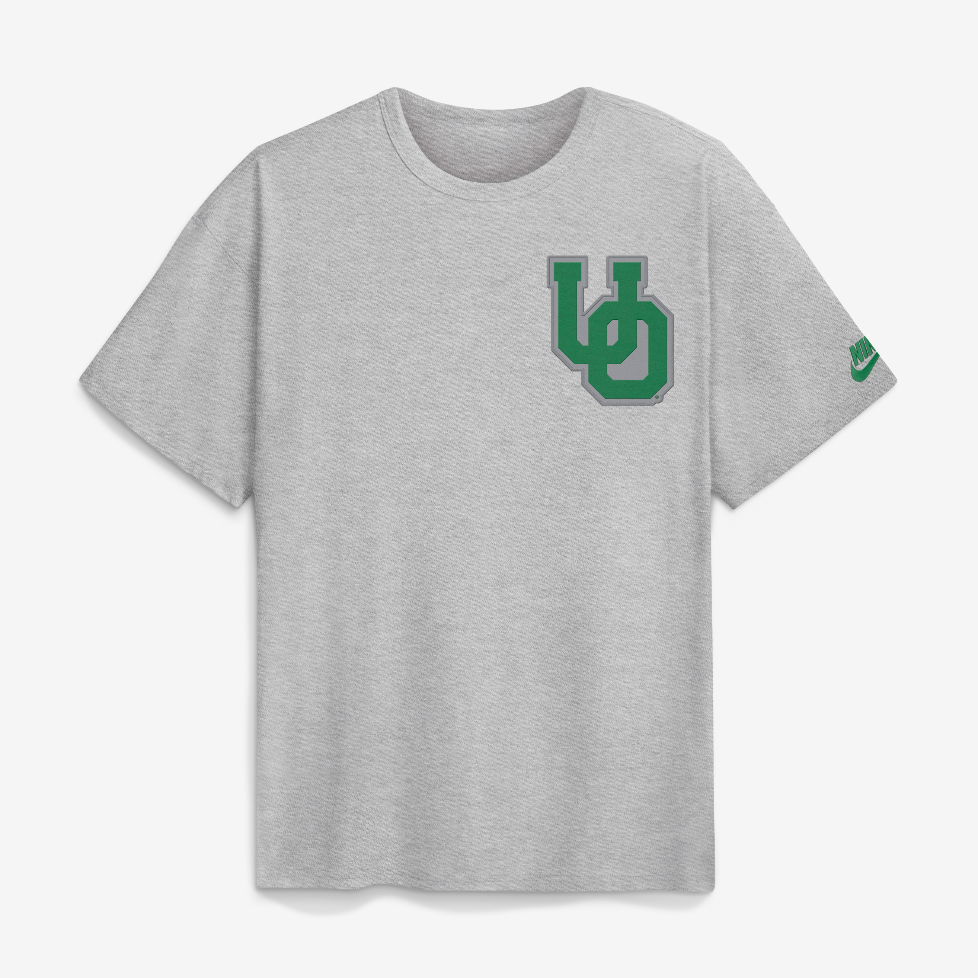 Men's Nike Heather Gray Oregon Ducks Legacy Logo Max90 T-Shirt