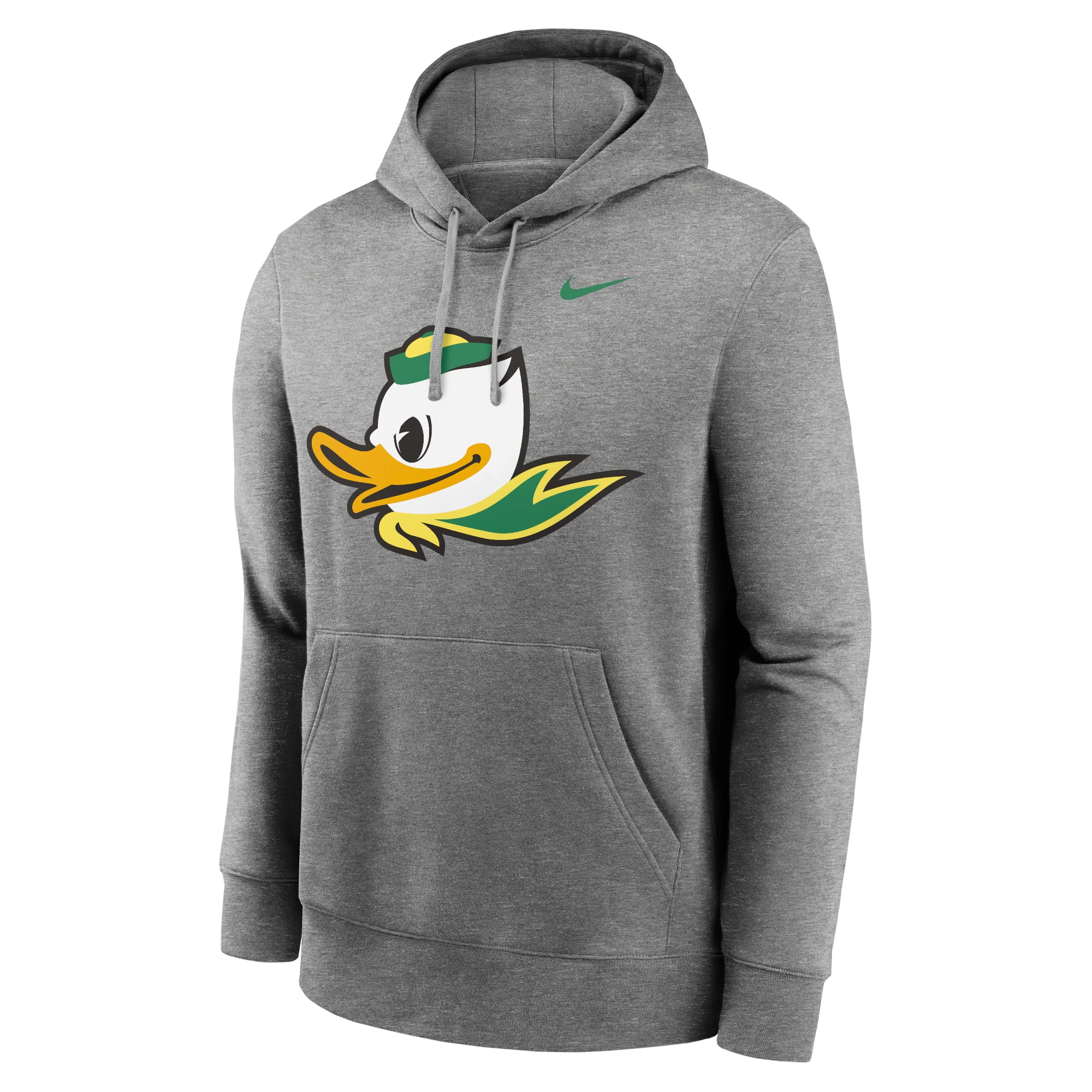 Sweat à capuche en polaire Nike Heather Grey Oregon Ducks Primetime Alternate Logo Club pour homme