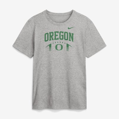  Oregon Ducks Nike Primetime Football Icon T-Shirt - Heather Gray