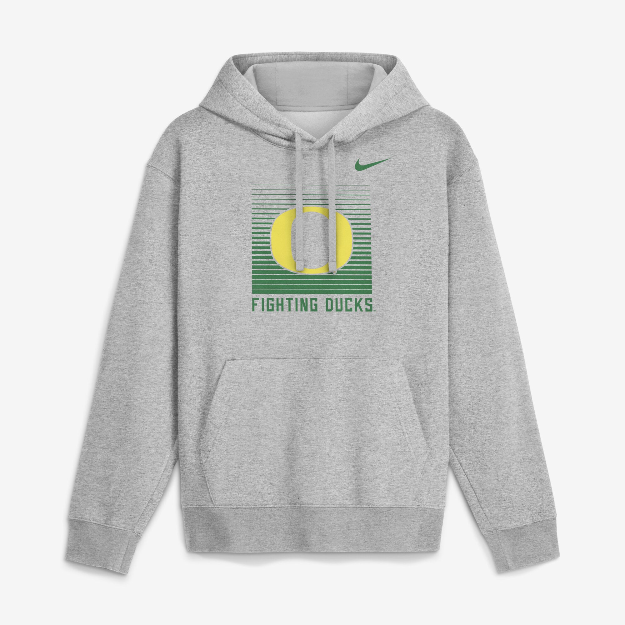 Sweat à capuche Nike Heather Gray Oregon Ducks Primetime Gradient Square Club pour homme