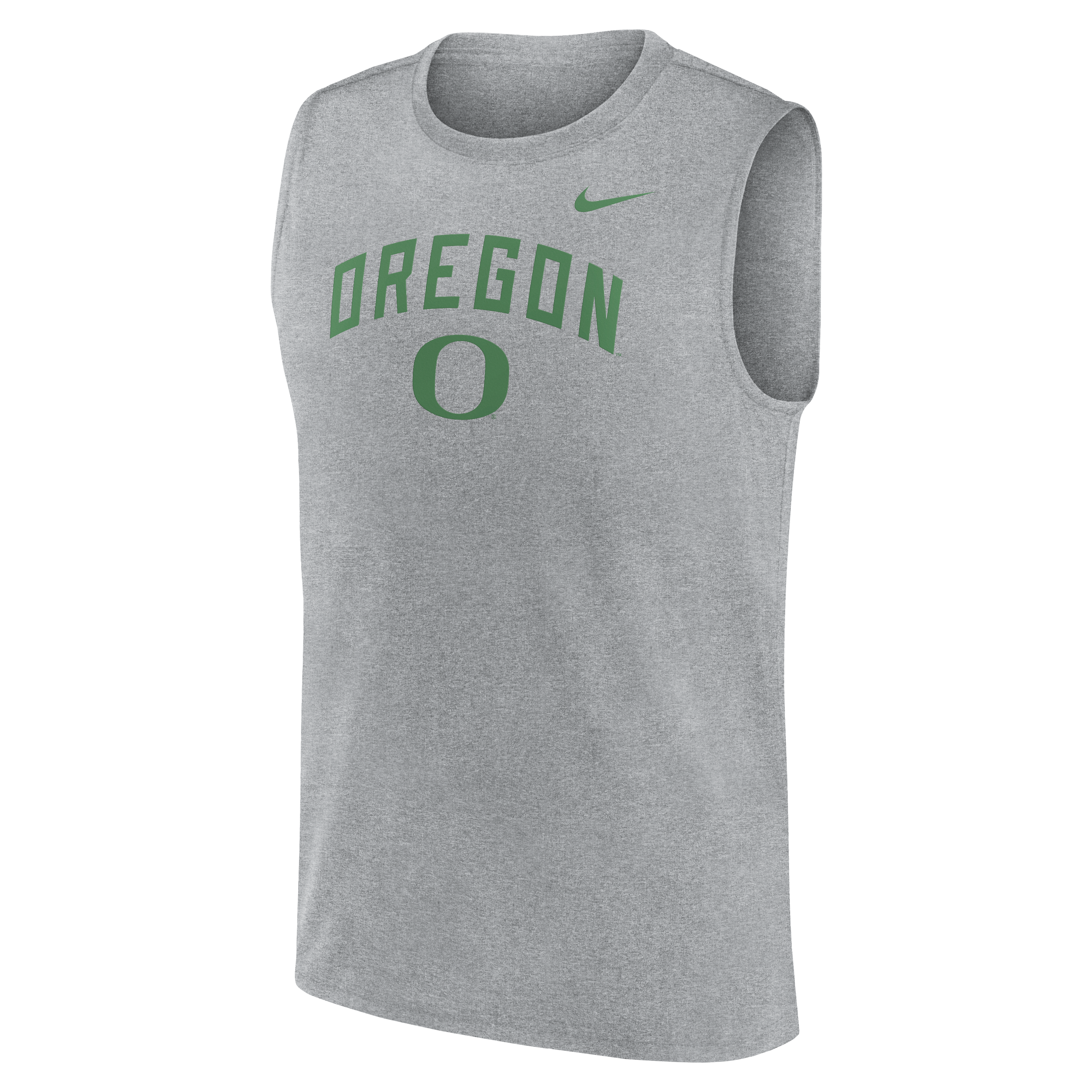 Men's Nike Heather Gray Oregon Ducks Primetime Legend Arch Dri-FIT Muscle Tank Top
