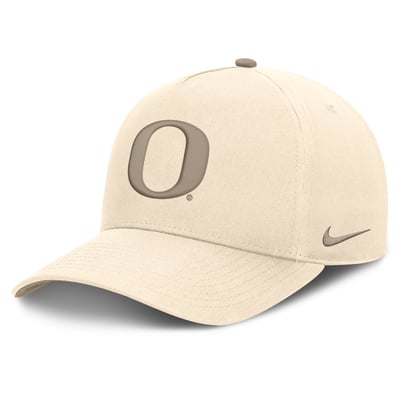 Casquette ajustable Nike Rise des Oregon Ducks - Naturel