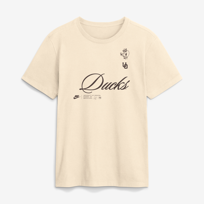  Oregon Ducks Nike Script T-Shirt - Natural