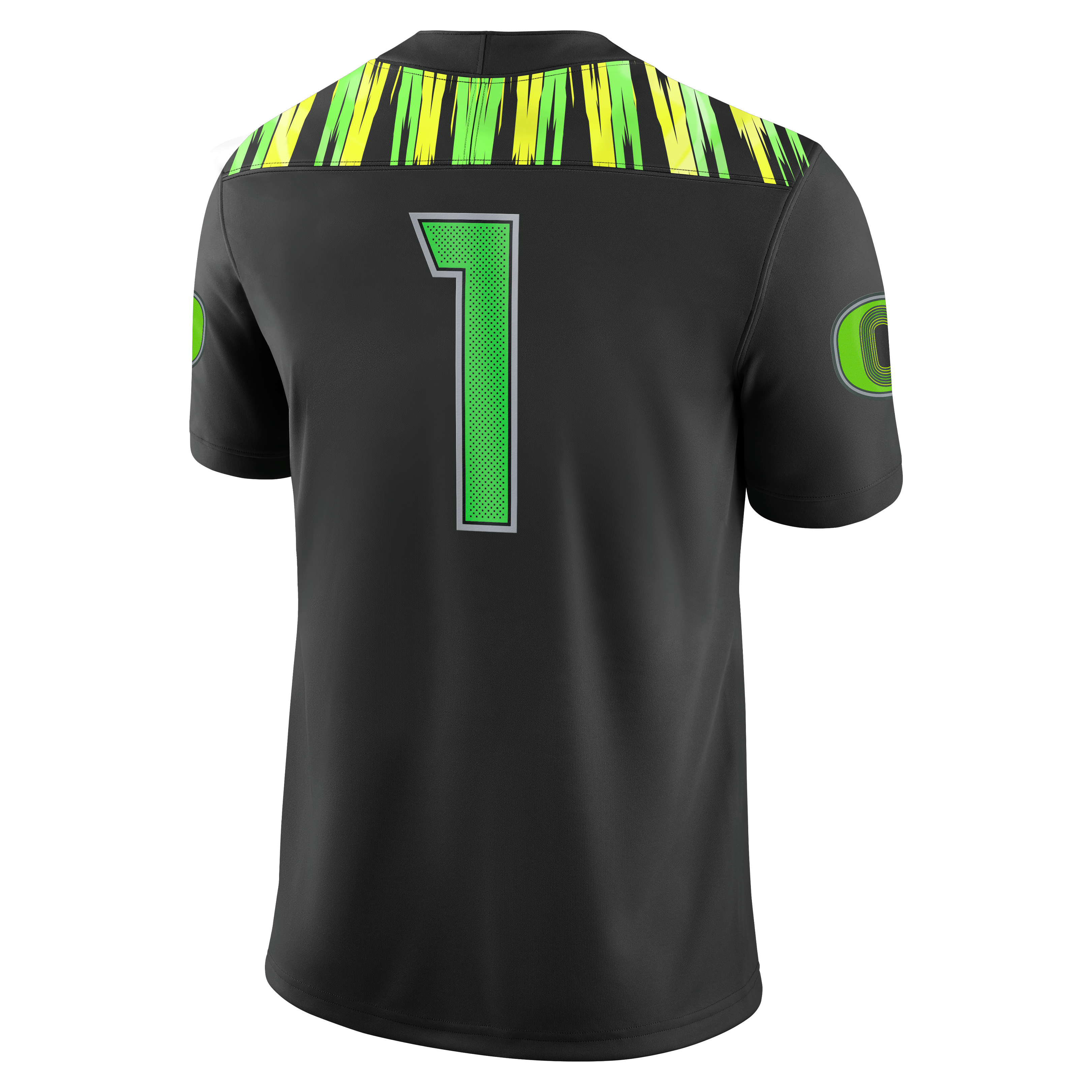 Maillot de match Nike pour homme n° 1 noir Oregon Ducks Origin of Speed