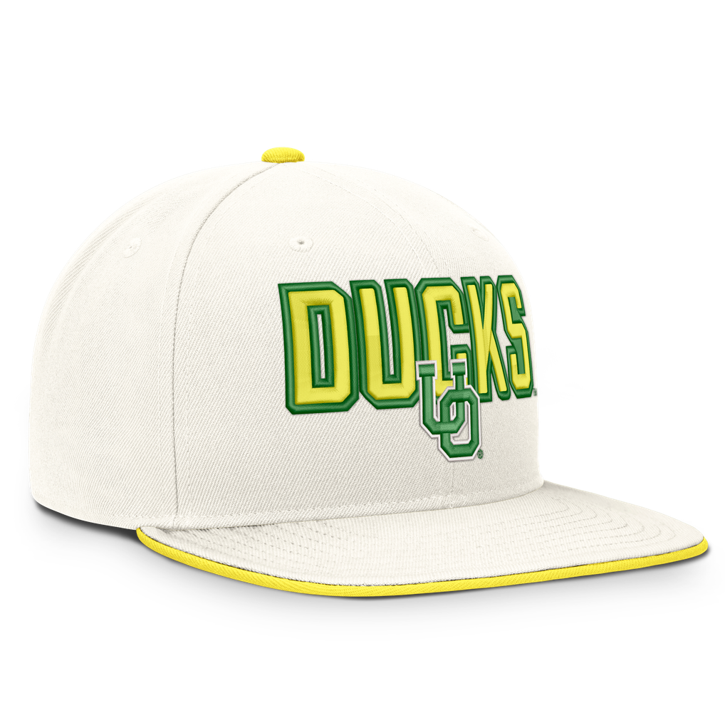 Oregon Ducks Nike Legacy Letter & Mascot Pro Snapback Hat - White