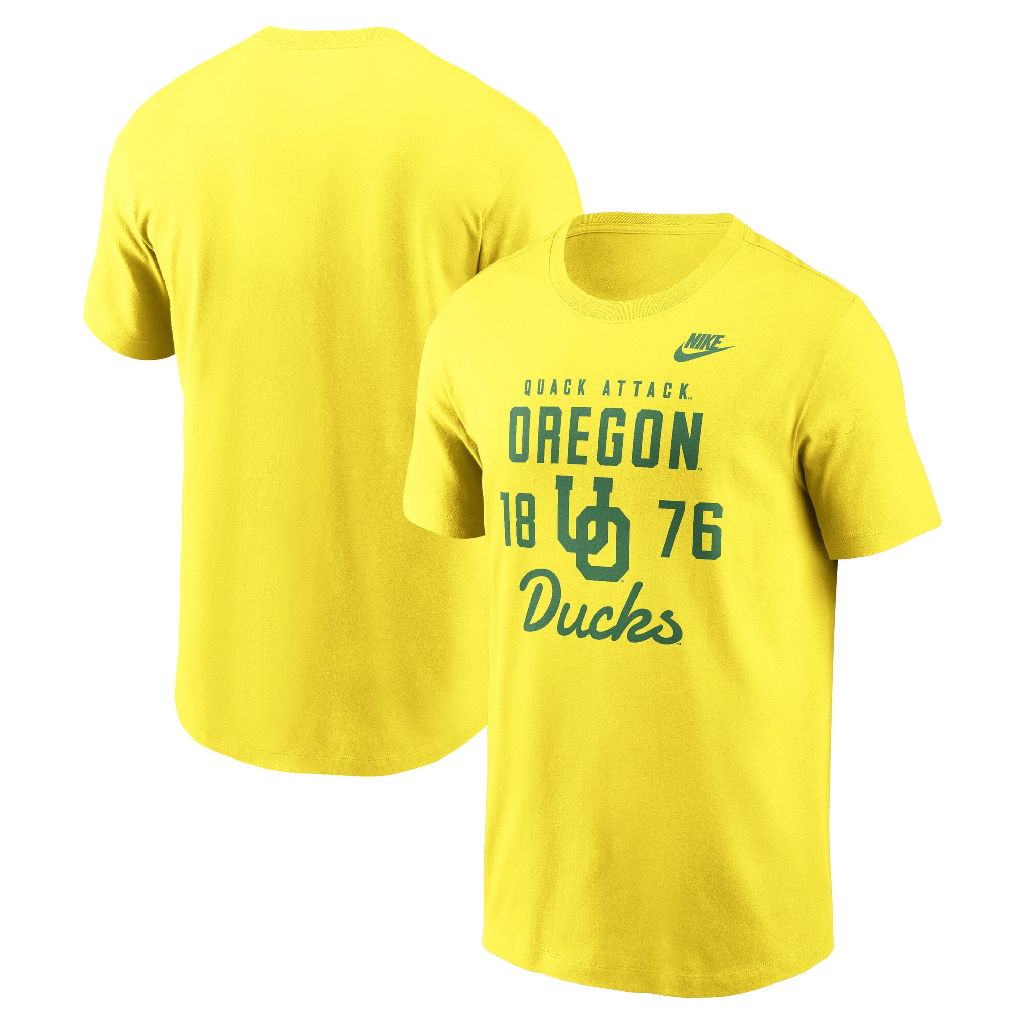 T-shirt Nike jaune Oregon Ducks Legacy Stacked Established pour homme