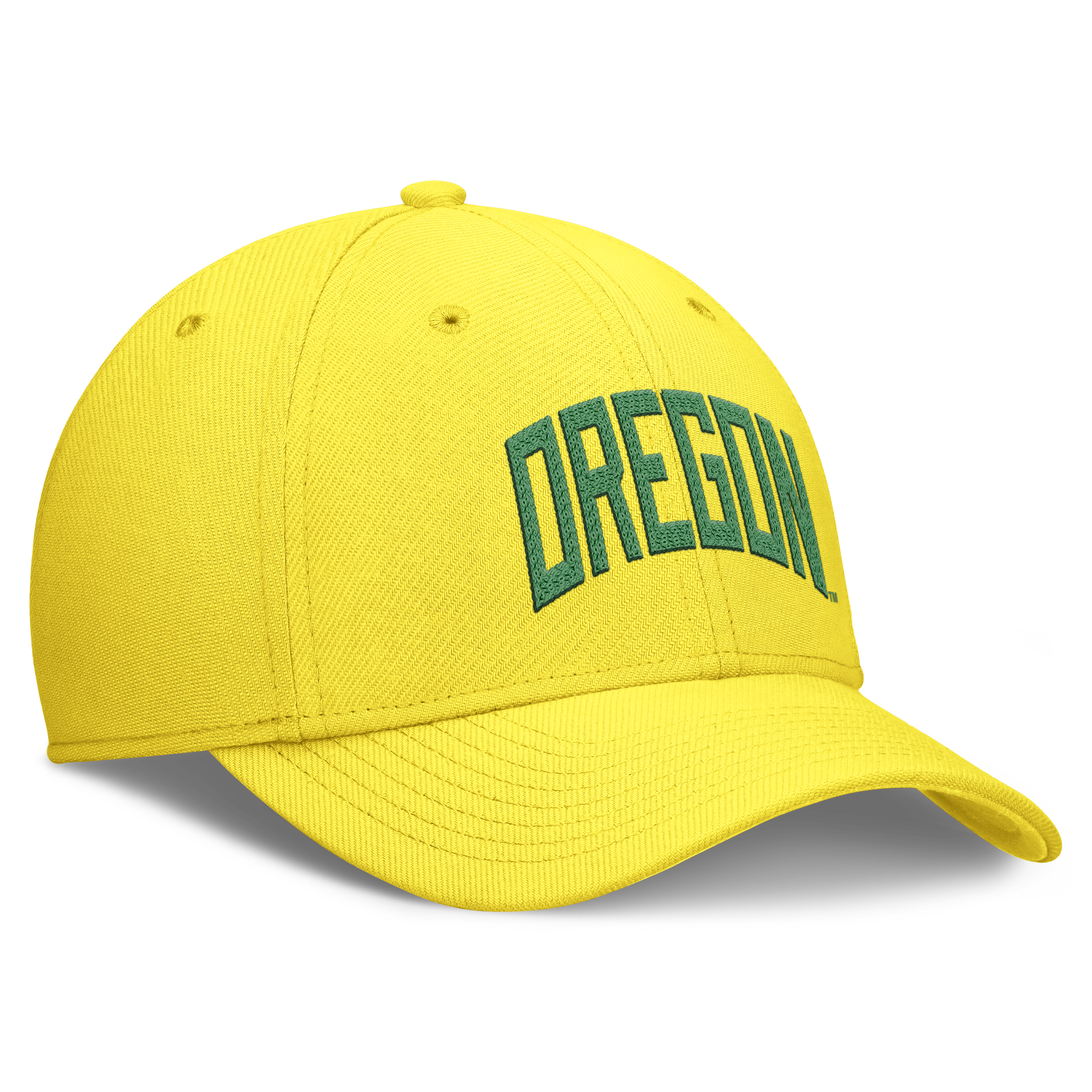 Casquette Nike jaune Oregon Ducks Letter Rise SwooshFlex Dri-FIT pour homme