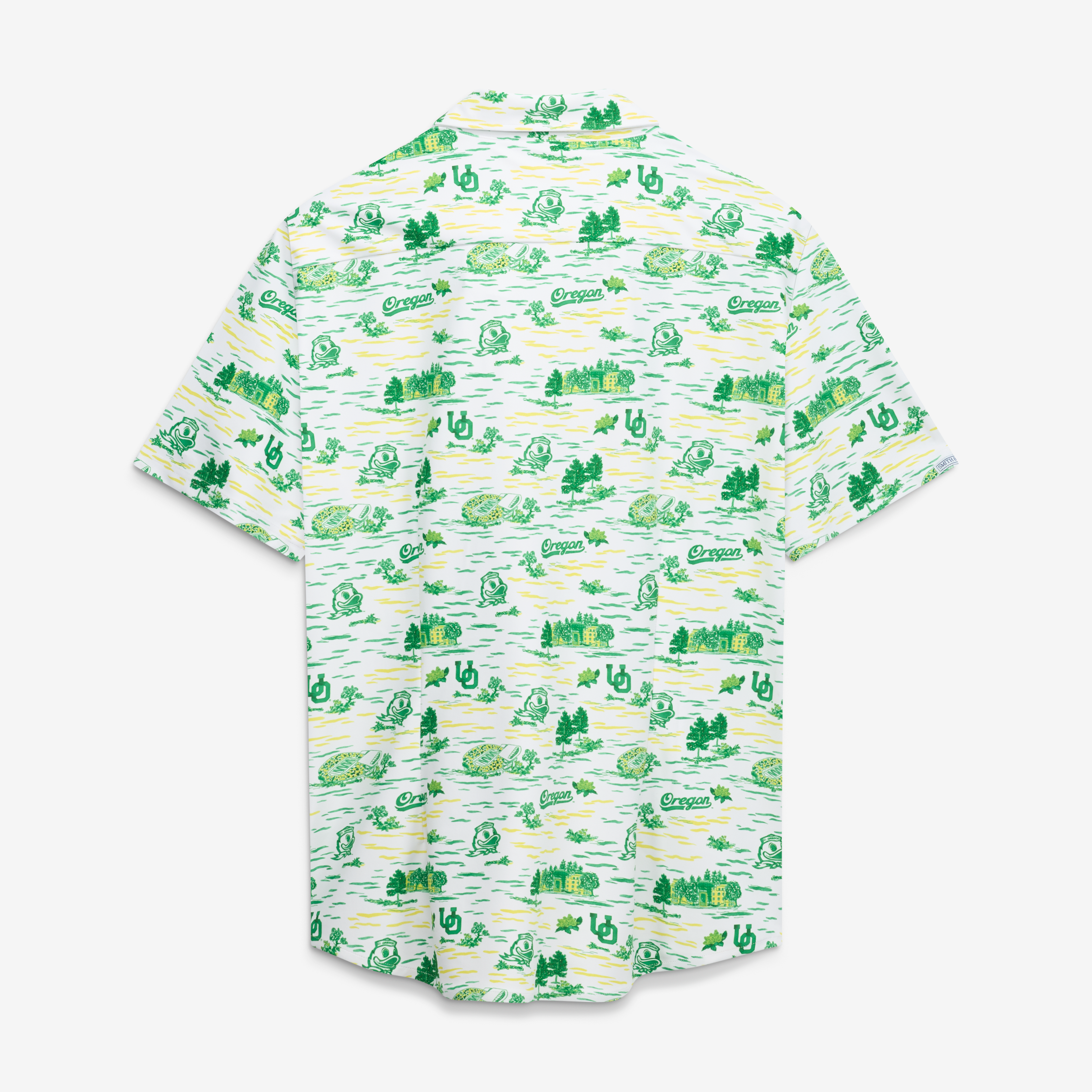 Men's Smith & Quinn White Oregon Ducks Toile Boatyard Button-Up Shirt