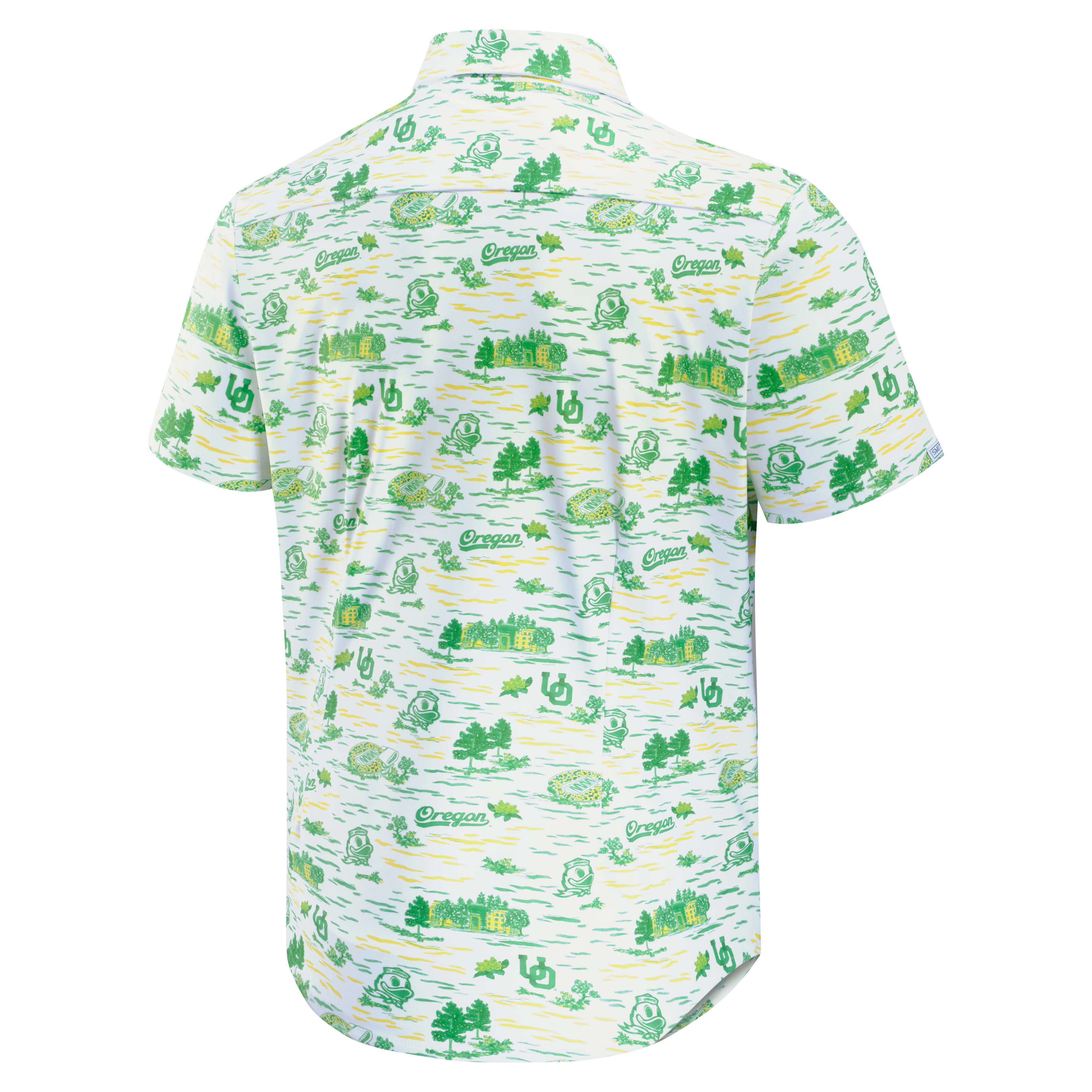 Men's Smith & Quinn White Oregon Ducks Toile Boatyard Button-Up Shirt