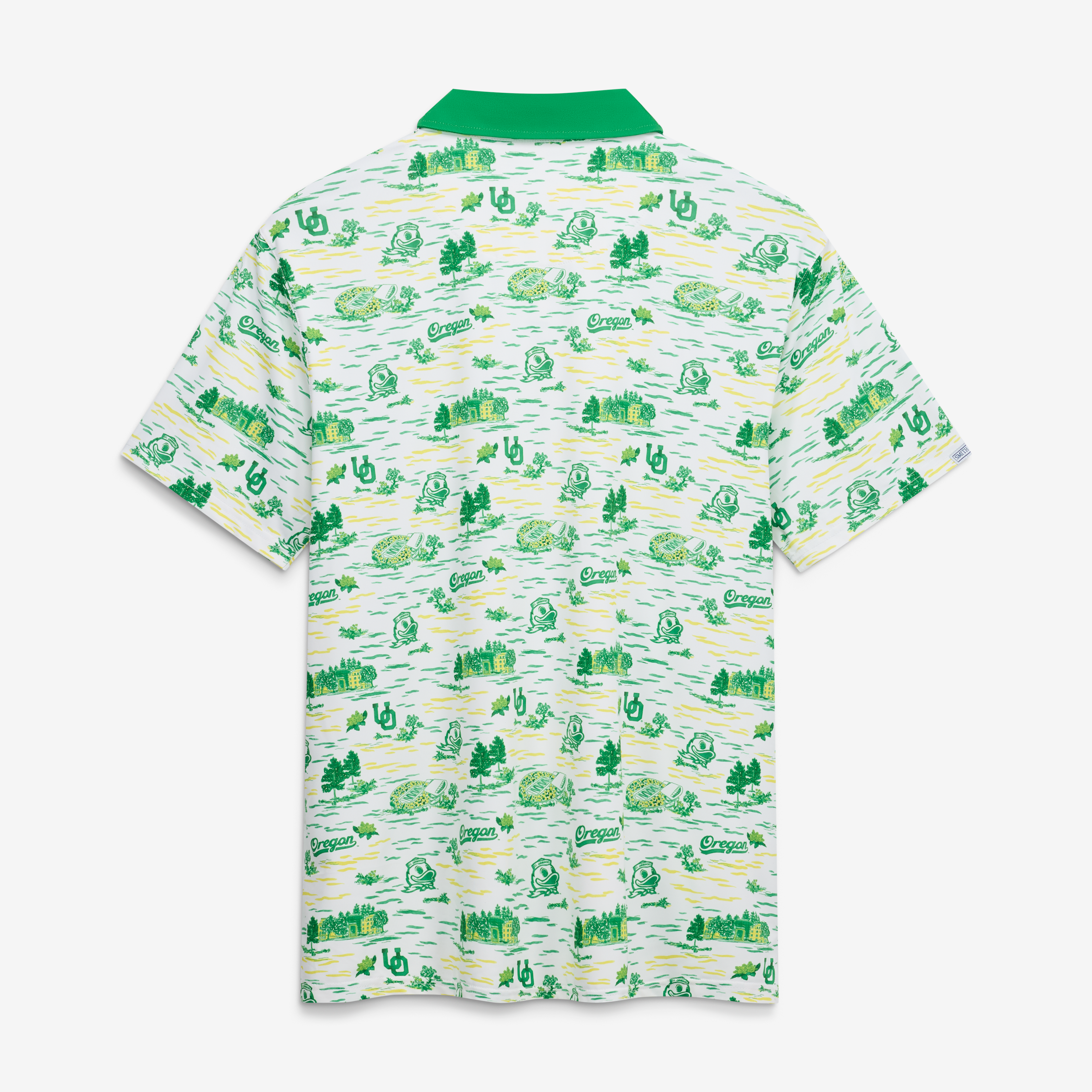 Polo homme Smith & Quinn White Oregon Ducks Toile Teddy