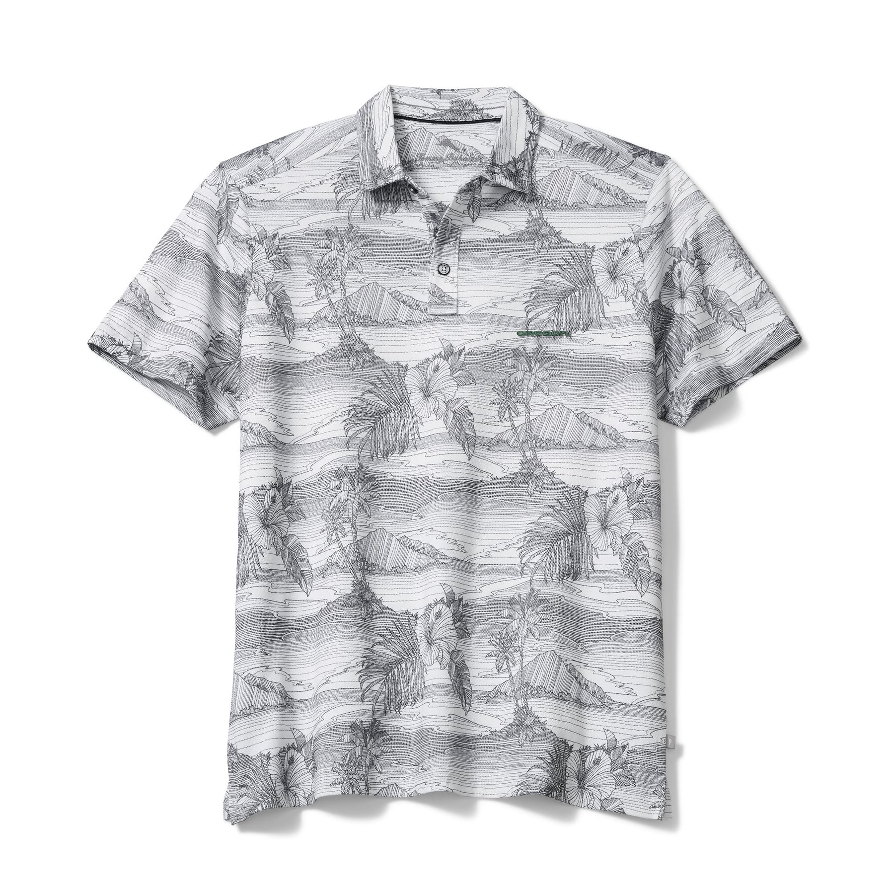 Polo Tommy Bahama gris Oregon Ducks Corsica Coast IslandZone pour homme