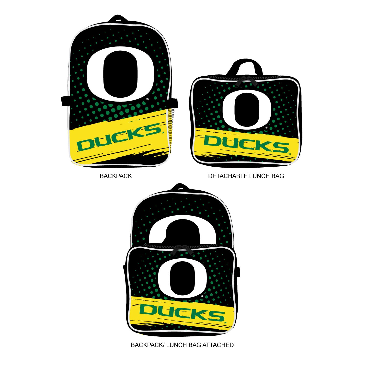 MOJO Oregon Ducks Backpack & Lunch Box 2-Piece Set