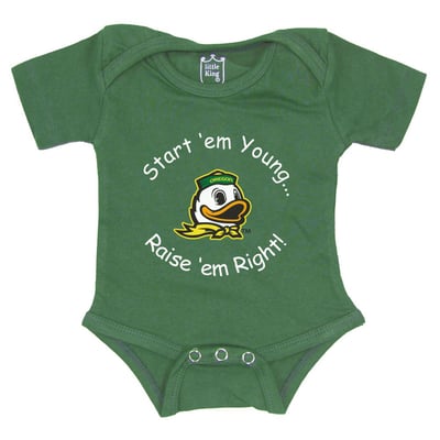 Oregon Ducks Little King Newborn & Infant Start 'Em Young Bodysuit - Green