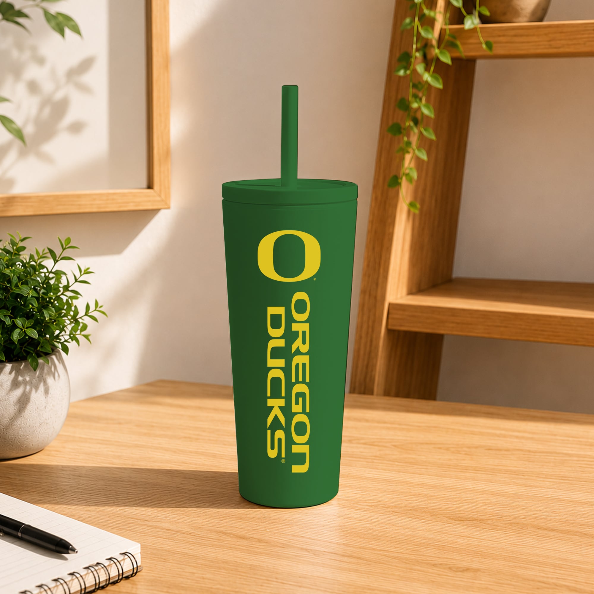Gobelet isotherme à paille anti-déversement Oregon Ducks de 710 ml (24 oz)