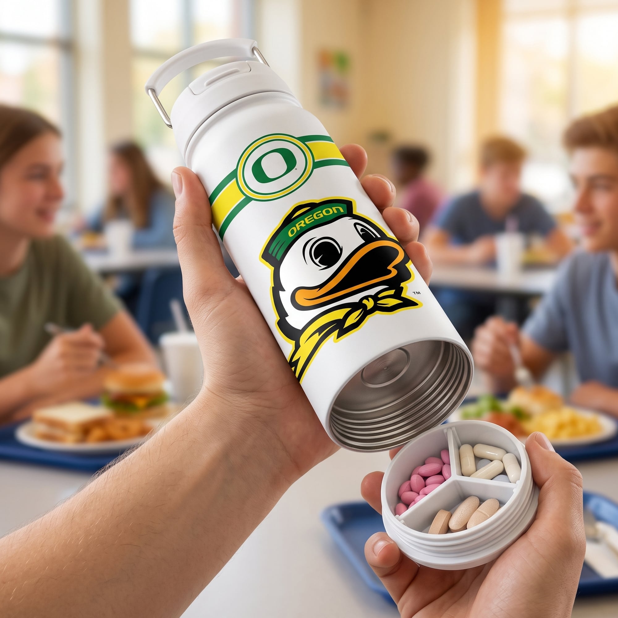 Oregon Ducks 24oz. Triple Option Bottle