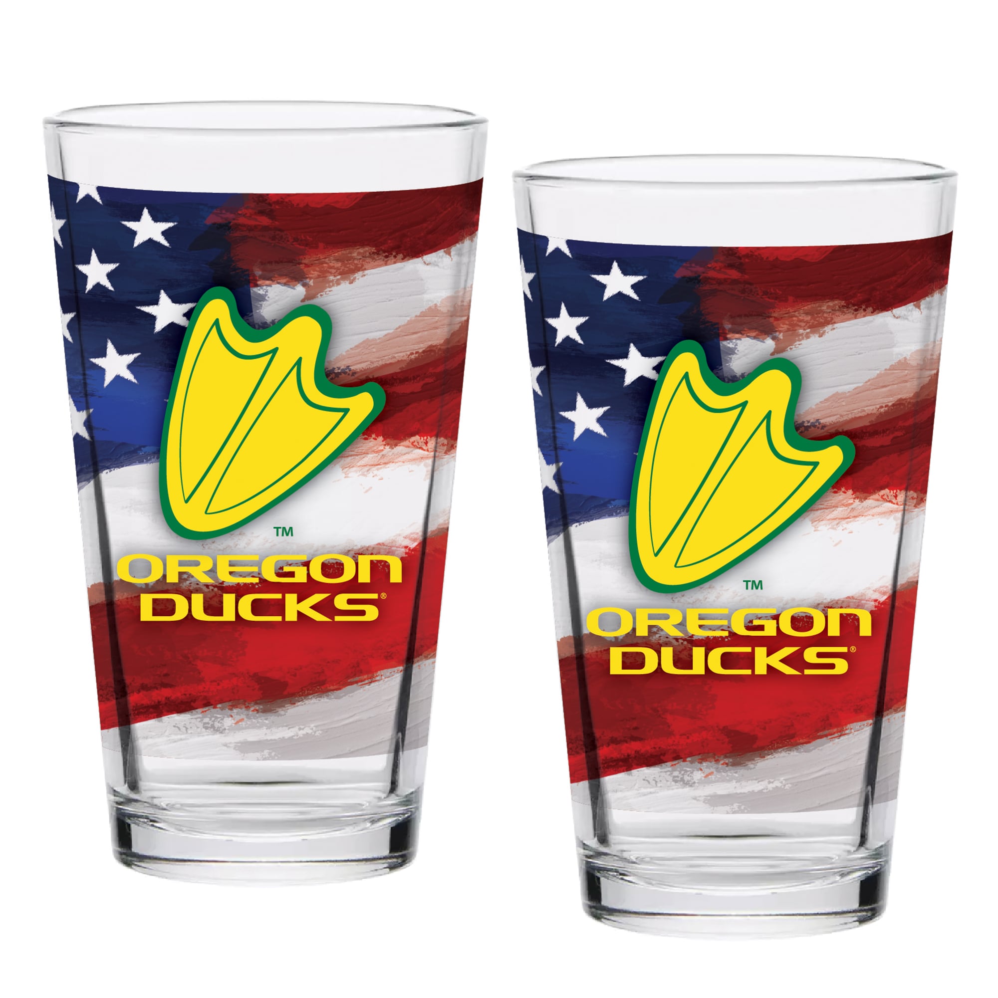 Ensemble de deux verres à bière Americana de 473 ml (16 oz) aux couleurs des Oregon Ducks