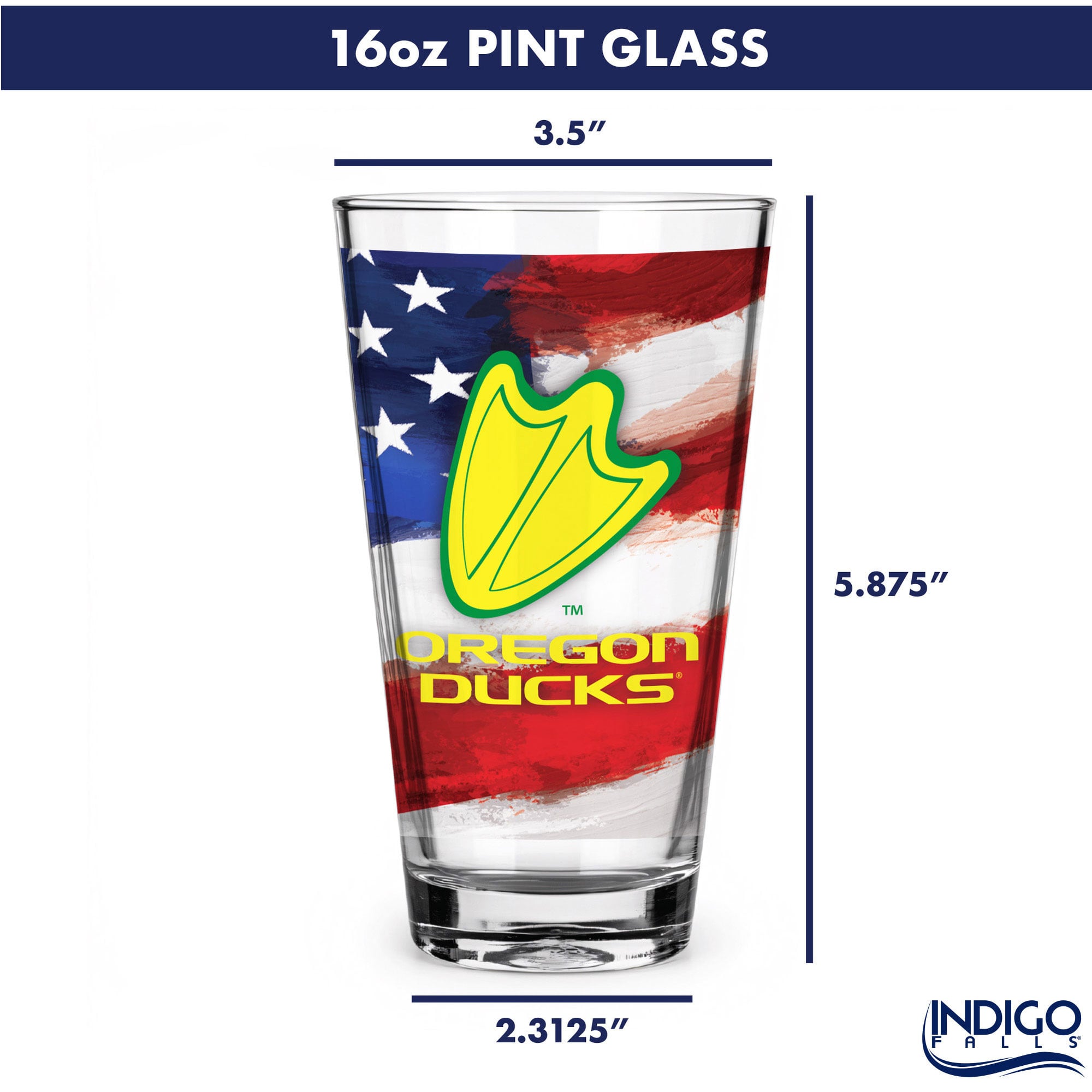 Ensemble de deux verres à bière Americana de 473 ml (16 oz) aux couleurs des Oregon Ducks
