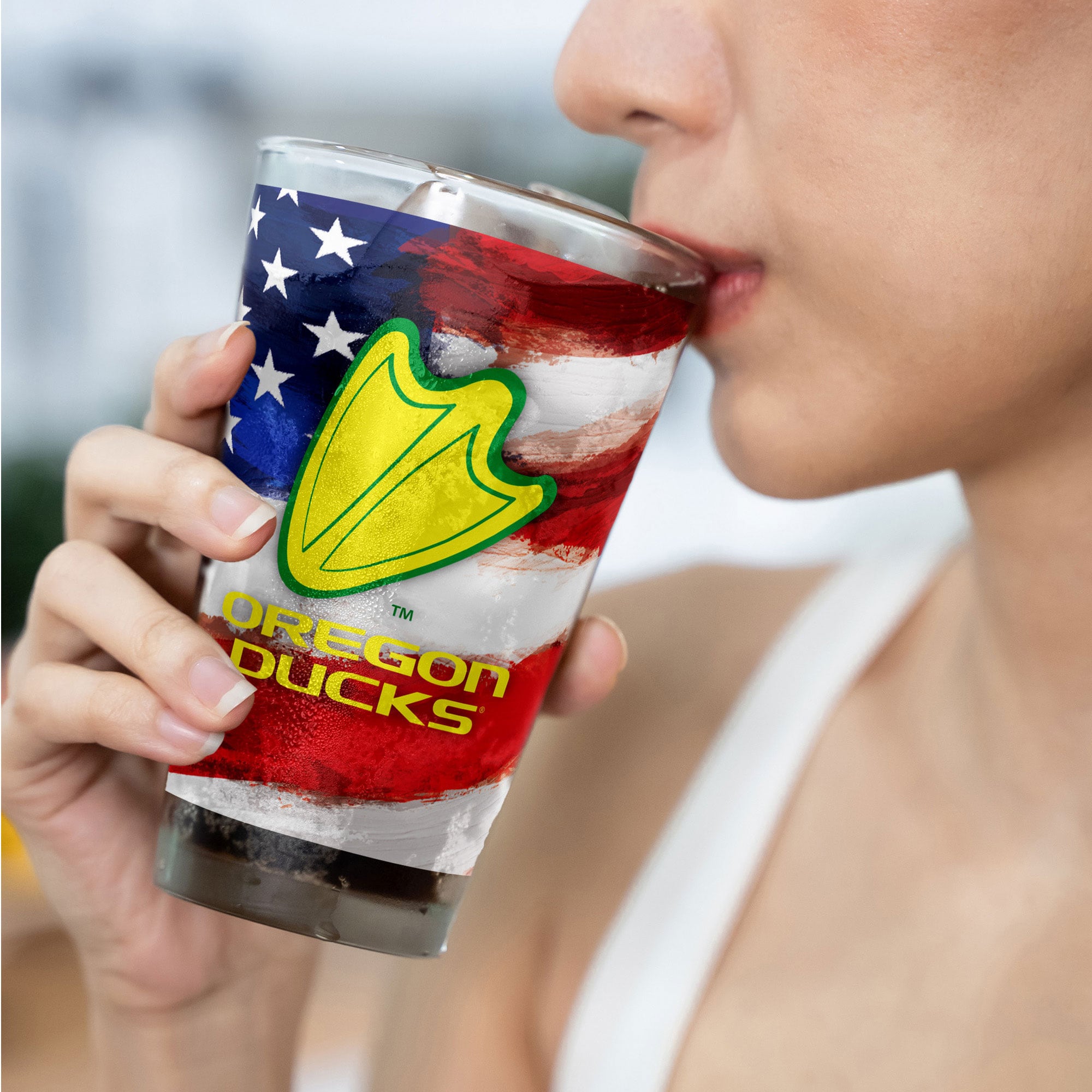 Ensemble de deux verres à bière Americana de 473 ml (16 oz) aux couleurs des Oregon Ducks