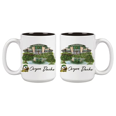 Oregon Ducks Two-Piece 15oz. Laura Wilcox Mascot Mug Set
