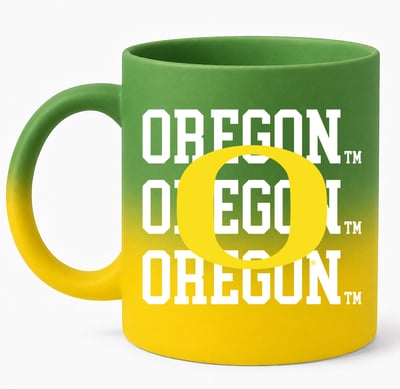 Oregon Ducks Pegasus 16oz. Echo Fade Soft Touch Ceramic Mug