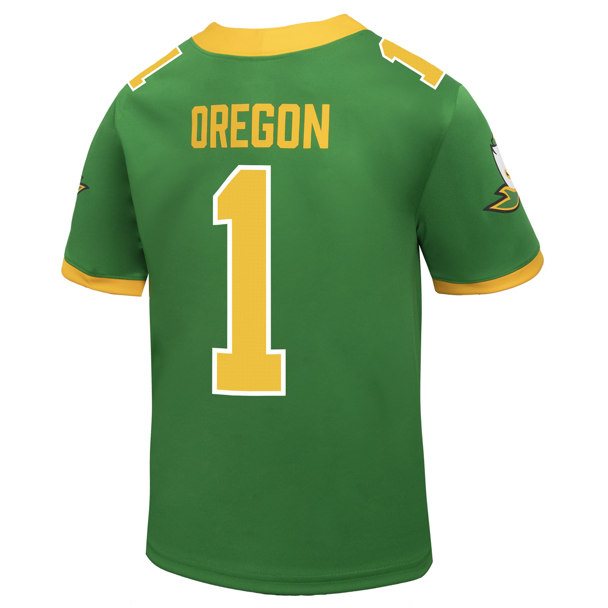 Preschool Nike #1 Green Oregon Ducks Vapor Fusion Alternate Jersey