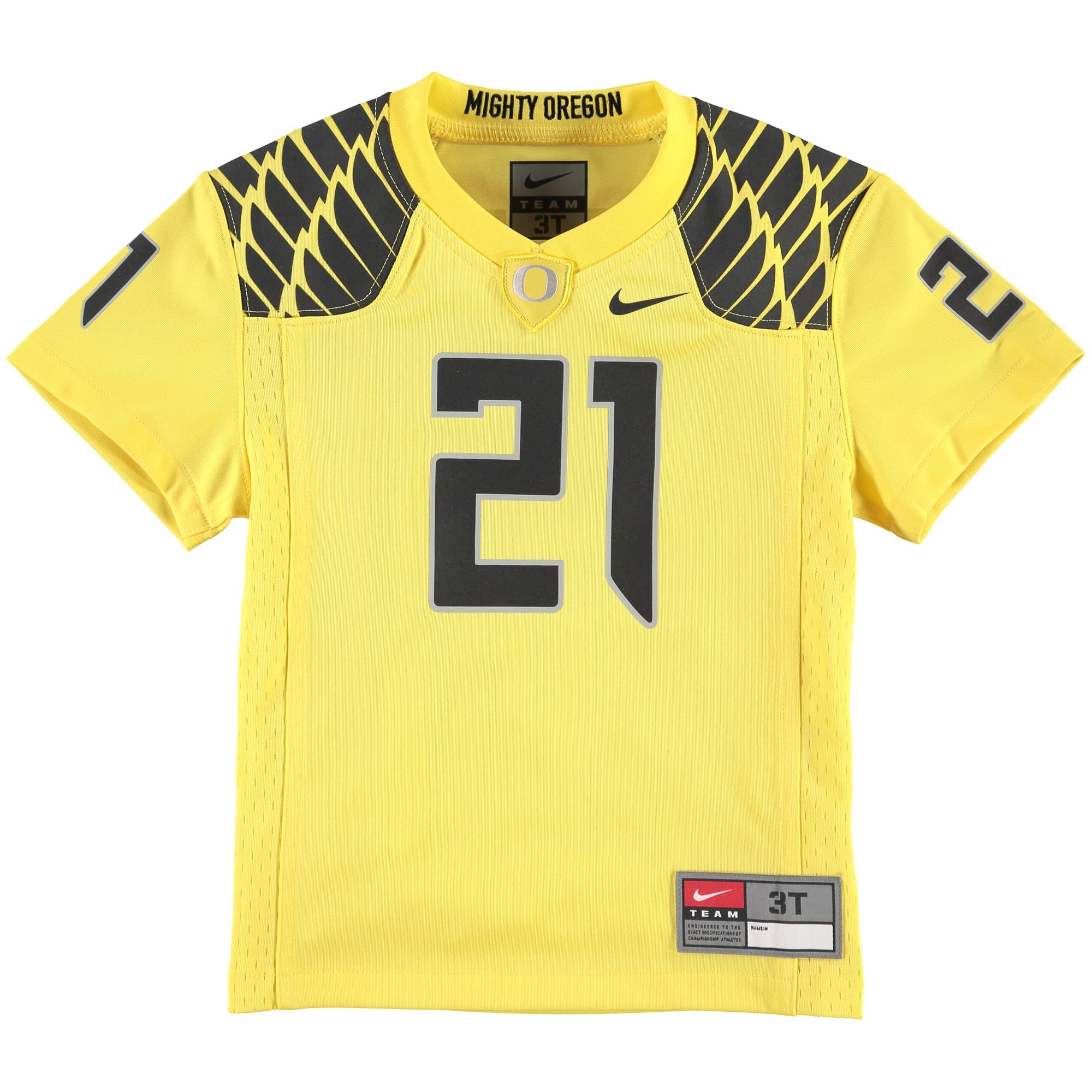 Toddler Nike #21 Yellow Oregon Ducks Replica Football Jersey