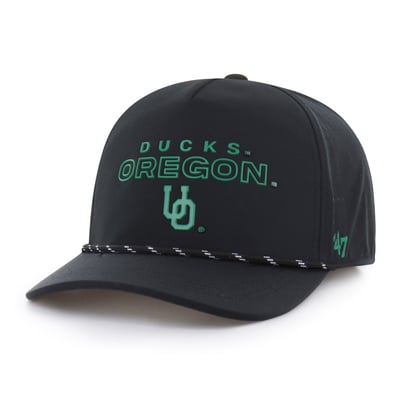Oregon Ducks '47 Unisex brrr° Rope Hitch Adjustable Hat - Black