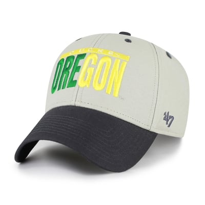 Oregon Ducks '47 Unisex Half Block Text MVP Adjustable Hat - Gray/Black