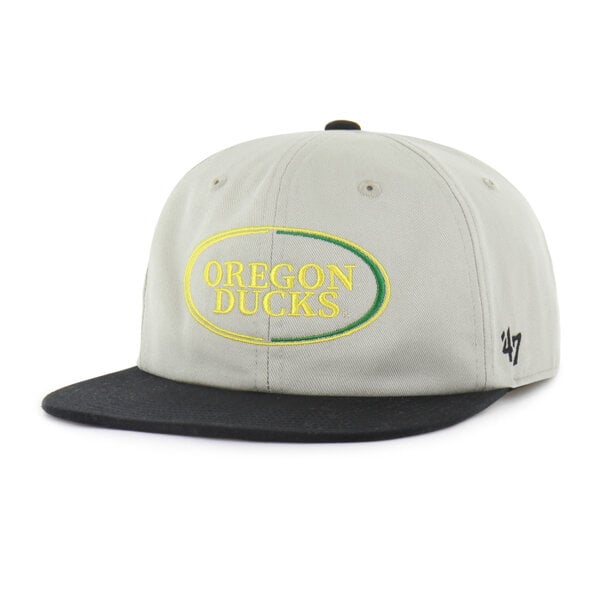 Unisex '47 Gray/Black Oregon Ducks Ovalcrest Captain Snapback Hat