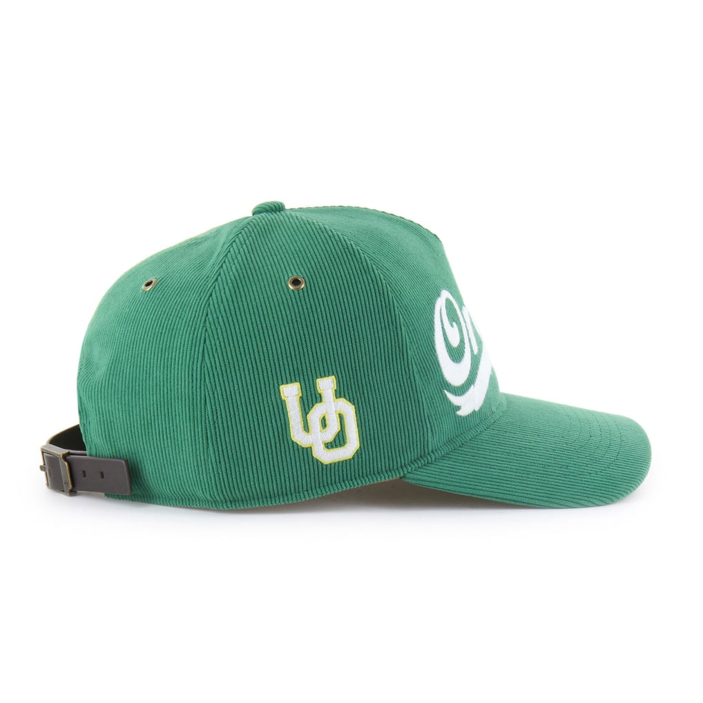 Oregon Ducks \'47 Unisex Collections Golden Age Corduroy Hitch Adjustable Hat Oregon Ducks Flipped Script Hat Green Corduroy Yellow Logo  main image 3