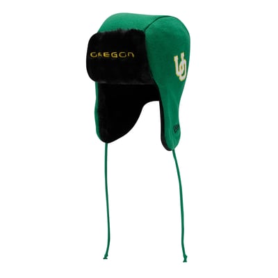  Oregon Ducks New Era Unisex Classic Trapper Knit Hat - Green