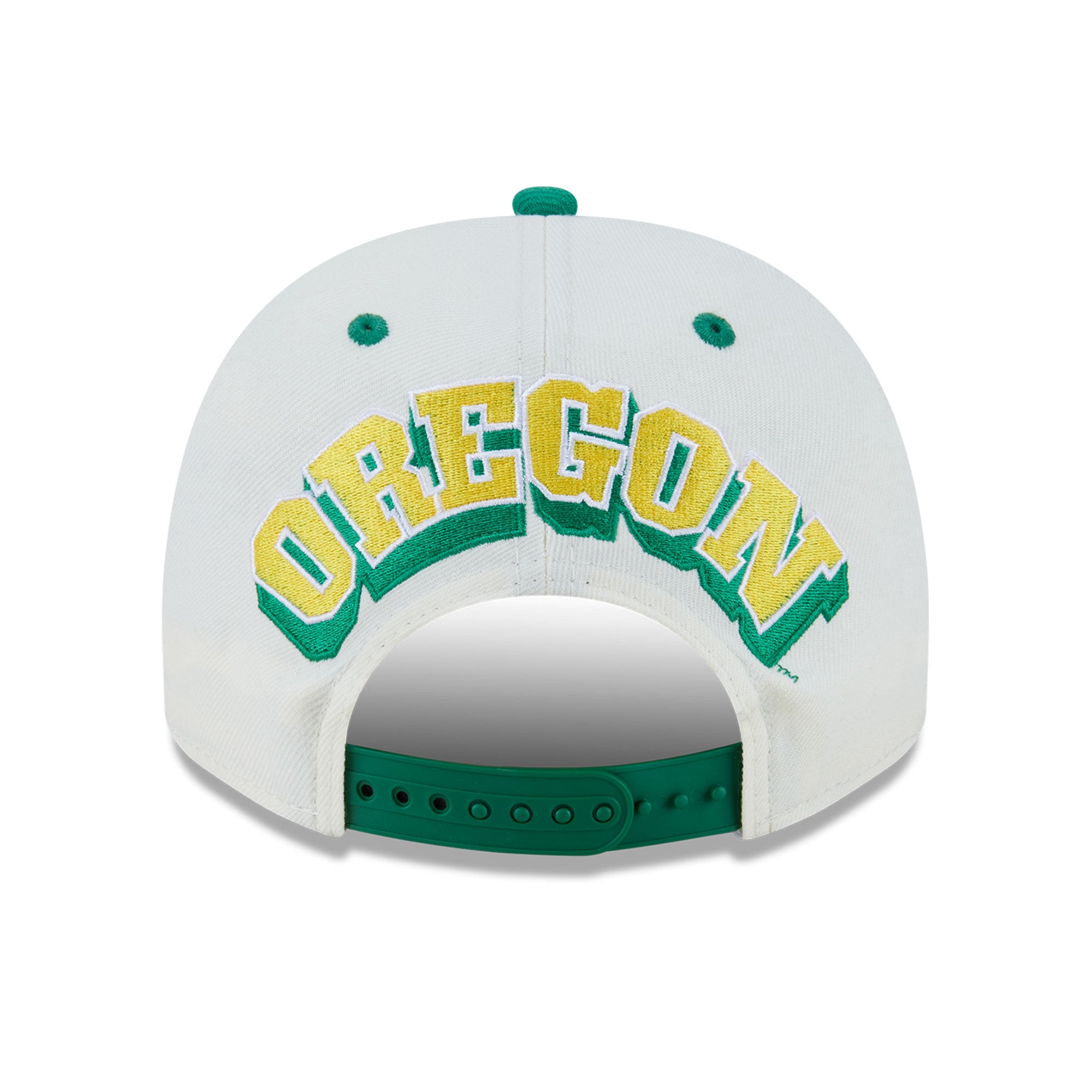 Unisex New Era White/Green Oregon Ducks 9FIFTY A-Frame Snapback Hat