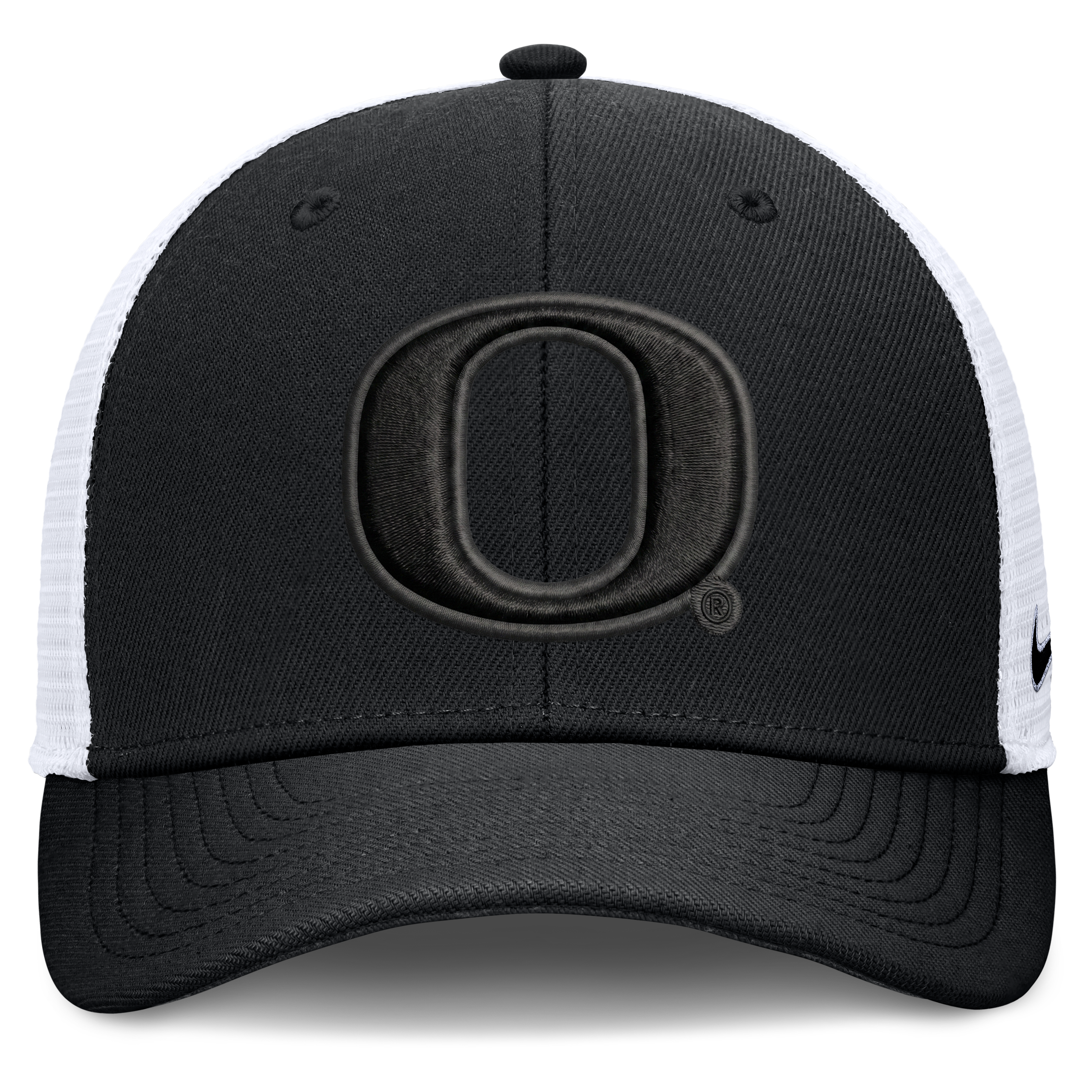 Casquette trucker unisexe Nike Oregon Ducks noire ton sur ton Dri-FIT Rise ajustable