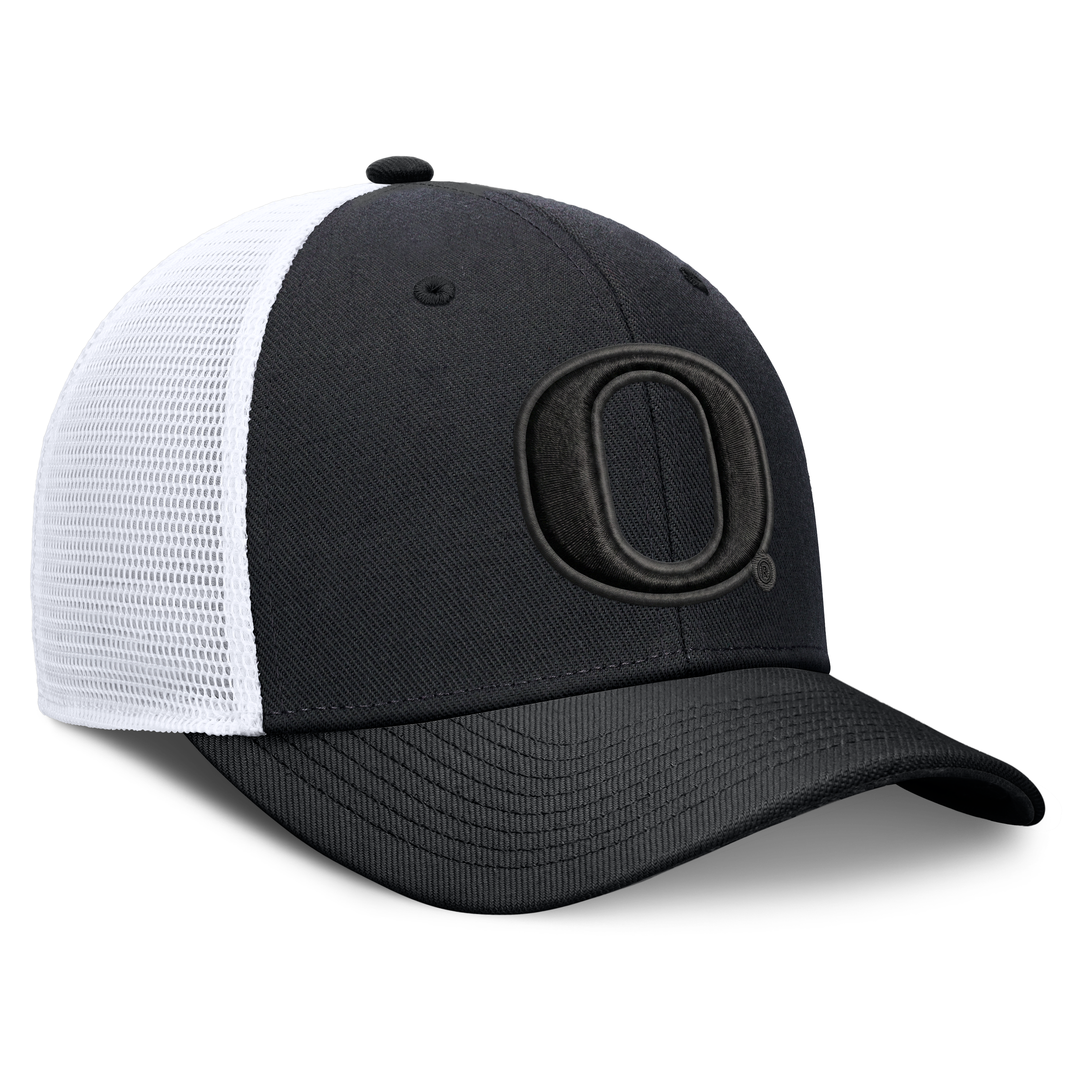 Casquette trucker unisexe Nike Oregon Ducks noire ton sur ton Dri-FIT Rise ajustable