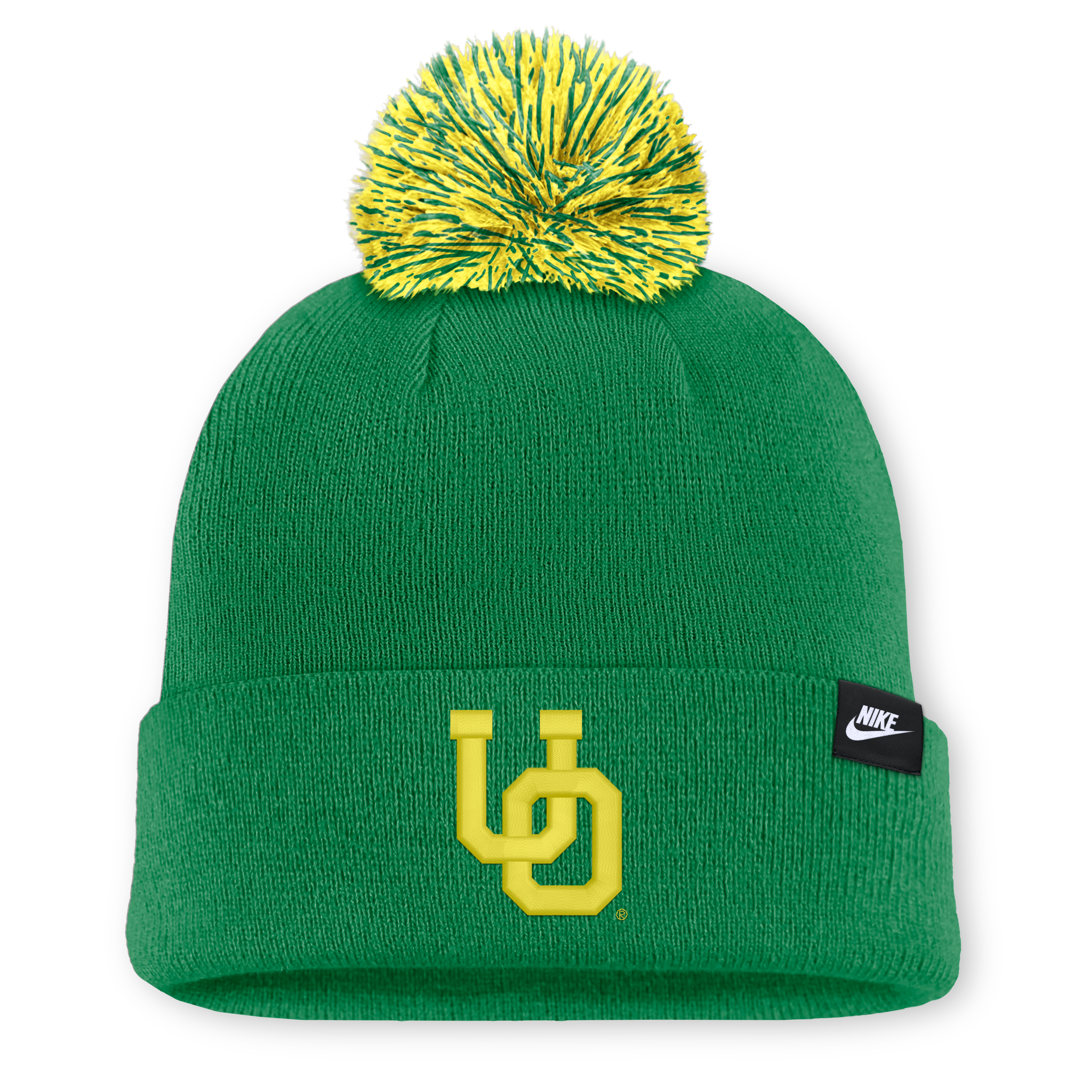 Bonnet unisexe Nike vert Oregon Ducks avec pompon
