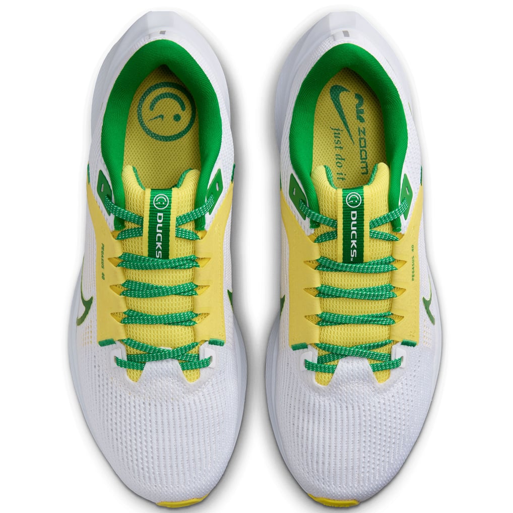 Unisex Nike White Oregon Ducks Zoom Pegasus 40 Running Shoe