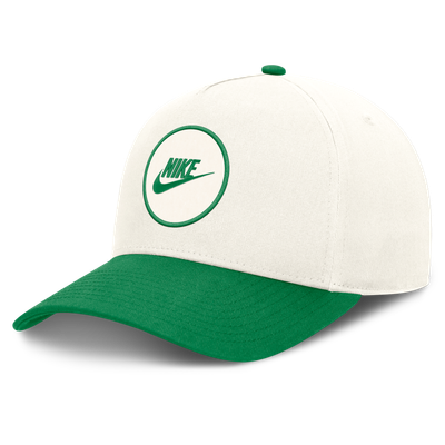 Casquette unisexe Nike Oregon Ducks, logo latéral, monture en A ajustable - Blanc/Vert