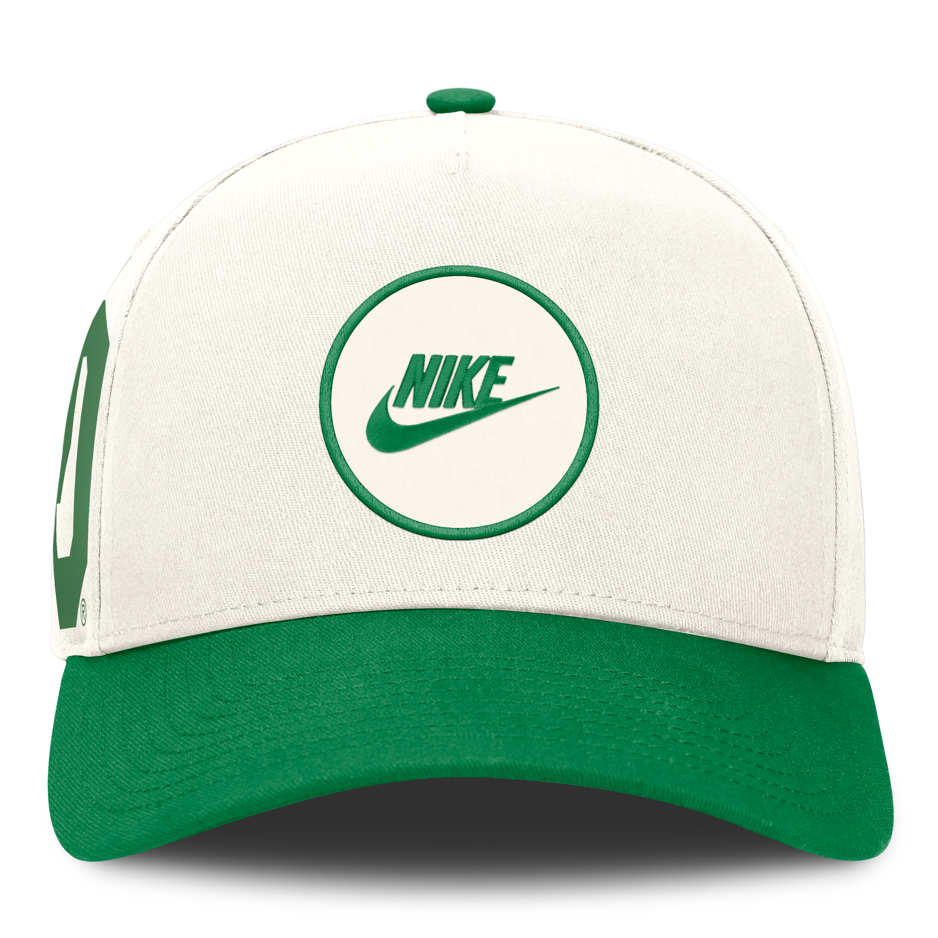 Casquette unisexe Nike blanche/verte Oregon Ducks Rise avec logo latéral en A et technologie Dri-FIT ajustable