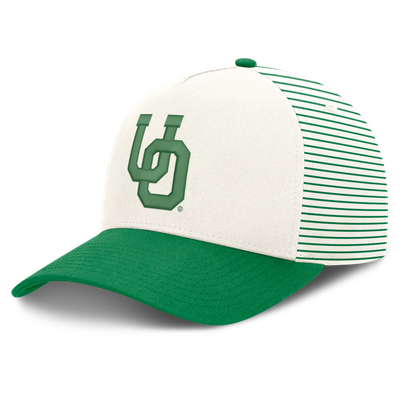 Casquette unisexe Nike Vault rayée à taille ajustable Oregon Ducks - Blanc/Vert