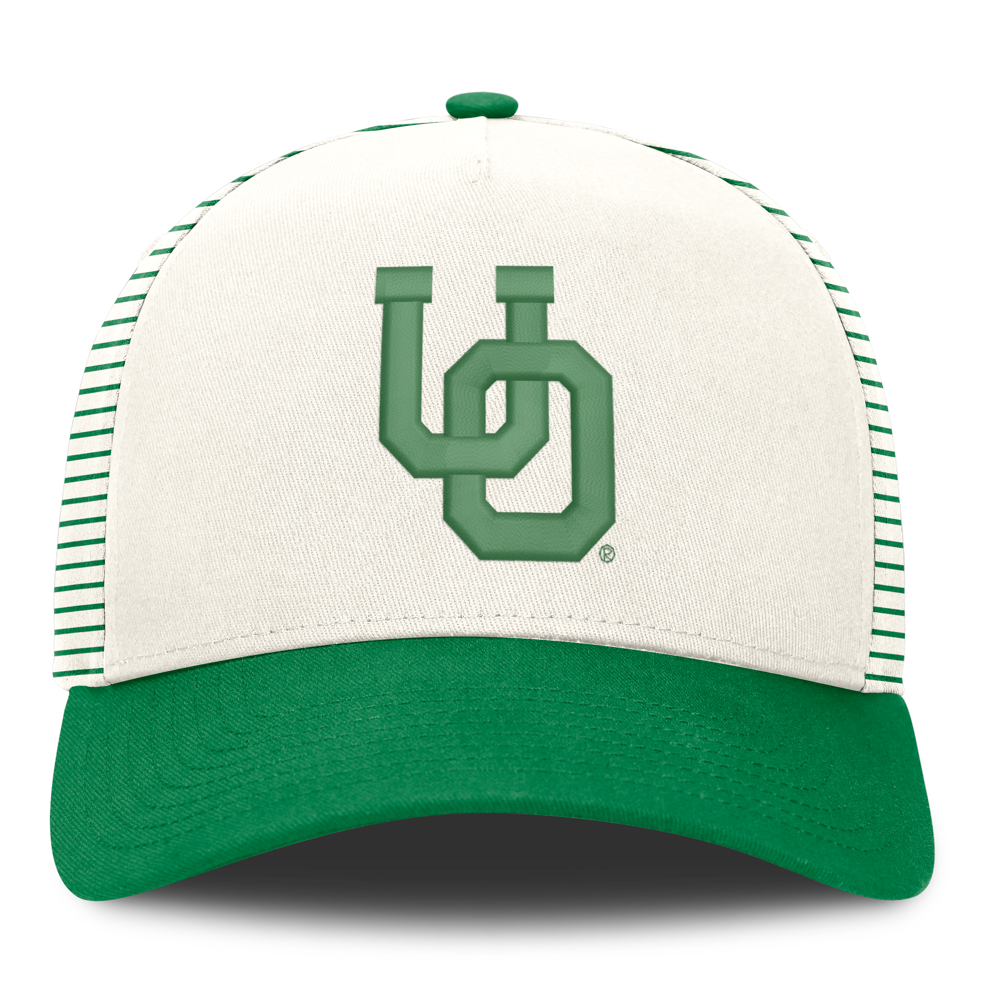 Casquette unisexe Nike Vault rayée blanche et verte Oregon Ducks, taille A, Dri-FIT ajustable