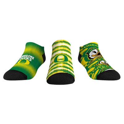  Oregon Ducks Rock Em Unisex Make Some Noise Three-Pack Low-Cut Socks Set - Green