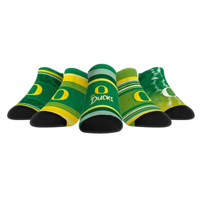  Oregon Ducks Rock Em Unisex Super Fan Five-Pack Low-Cut Socks Set - 
